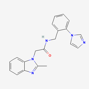 N-[(2-imidazol-1-ylphenyl)methyl]-2-(2-methylbenzimidazol-1-yl)acetamide