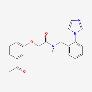 2-(3-acetylphenoxy)-N-[(2-imidazol-1-ylphenyl)methyl]acetamide