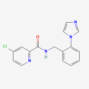 4-chloro-N-[(2-imidazol-1-ylphenyl)methyl]pyridine-2-carboxamide