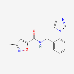 N-[(2-imidazol-1-ylphenyl)methyl]-3-methyl-1,2-oxazole-5-carboxamide