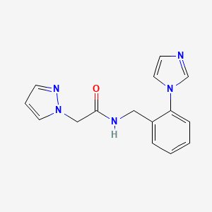 N-[(2-imidazol-1-ylphenyl)methyl]-2-pyrazol-1-ylacetamide