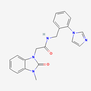 N-[(2-imidazol-1-ylphenyl)methyl]-2-(3-methyl-2-oxobenzimidazol-1-yl)acetamide