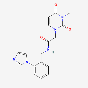 N-[(2-imidazol-1-ylphenyl)methyl]-2-(3-methyl-2,4-dioxopyrimidin-1-yl)acetamide