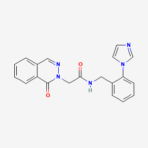 N-[(2-imidazol-1-ylphenyl)methyl]-2-(1-oxophthalazin-2-yl)acetamide