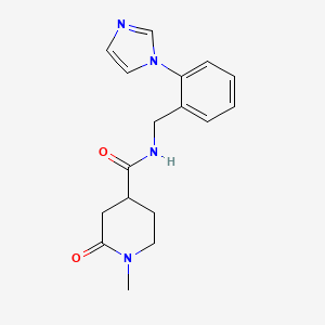 N-[(2-imidazol-1-ylphenyl)methyl]-1-methyl-2-oxopiperidine-4-carboxamide