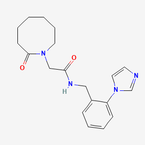 N-[(2-imidazol-1-ylphenyl)methyl]-2-(2-oxoazocan-1-yl)acetamide