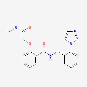 2-[2-(dimethylamino)-2-oxoethoxy]-N-[(2-imidazol-1-ylphenyl)methyl]benzamide