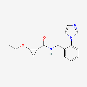 2-ethoxy-N-[(2-imidazol-1-ylphenyl)methyl]cyclopropane-1-carboxamide