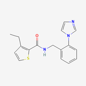 3-ethyl-N-[(2-imidazol-1-ylphenyl)methyl]thiophene-2-carboxamide