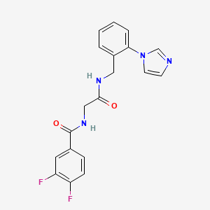 3,4-difluoro-N-[2-[(2-imidazol-1-ylphenyl)methylamino]-2-oxoethyl]benzamide