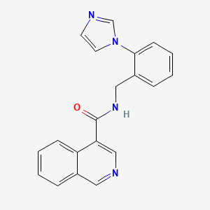 N-[(2-imidazol-1-ylphenyl)methyl]isoquinoline-4-carboxamide