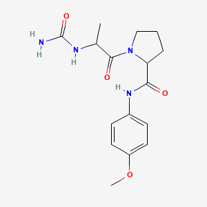 1-[2-(carbamoylamino)propanoyl]-N-(4-methoxyphenyl)pyrrolidine-2-carboxamide