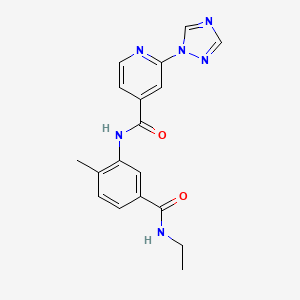 N-[5-(ethylcarbamoyl)-2-methylphenyl]-2-(1,2,4-triazol-1-yl)pyridine-4-carboxamide