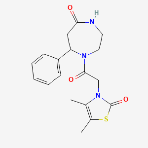 4,5-Dimethyl-3-[2-oxo-2-(5-oxo-7-phenyl-1,4-diazepan-1-yl)ethyl]-1,3-thiazol-2-one