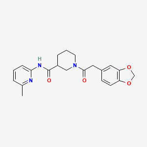 1-[2-(1,3-benzodioxol-5-yl)acetyl]-N-(6-methylpyridin-2-yl)piperidine-3-carboxamide