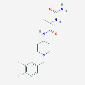 2-(carbamoylamino)-N-[1-[(3,4-difluorophenyl)methyl]piperidin-4-yl]propanamide