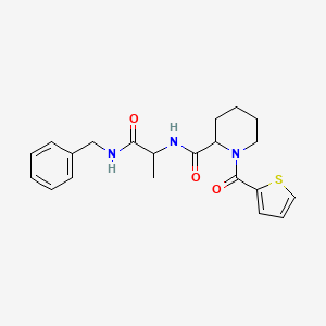 N-[1-(benzylamino)-1-oxopropan-2-yl]-1-(thiophene-2-carbonyl)piperidine-2-carboxamide