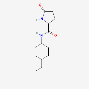 5-oxo-N-(4-propylcyclohexyl)pyrrolidine-2-carboxamide