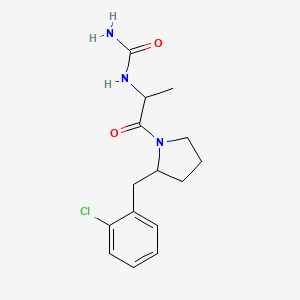 [1-[2-[(2-Chlorophenyl)methyl]pyrrolidin-1-yl]-1-oxopropan-2-yl]urea