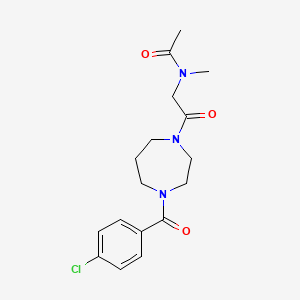 N-[2-[4-(4-chlorobenzoyl)-1,4-diazepan-1-yl]-2-oxoethyl]-N-methylacetamide