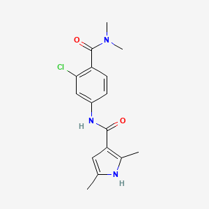 N-[3-chloro-4-(dimethylcarbamoyl)phenyl]-2,5-dimethyl-1H-pyrrole-3-carboxamide