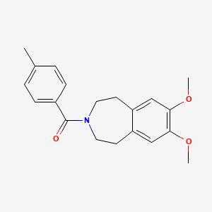 (7,8-Dimethoxy-1,2,4,5-tetrahydro-3-benzazepin-3-yl)-(4-methylphenyl)methanone