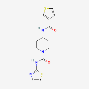 N-(1,3-thiazol-2-yl)-4-(thiophene-3-carbonylamino)piperidine-1-carboxamide