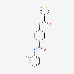 N-(2-methylphenyl)-4-(thiophene-3-carbonylamino)piperidine-1-carboxamide