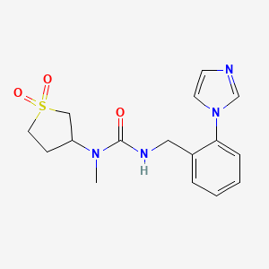 1-(1,1-Dioxothiolan-3-yl)-3-[(2-imidazol-1-ylphenyl)methyl]-1-methylurea