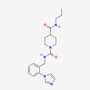 1-N-[(2-imidazol-1-ylphenyl)methyl]-4-N-propylpiperidine-1,4-dicarboxamide