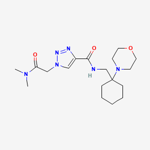 1-[2-(dimethylamino)-2-oxoethyl]-N-[(1-morpholin-4-ylcyclohexyl)methyl]triazole-4-carboxamide