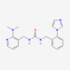 1-[[2-(Dimethylamino)pyridin-3-yl]methyl]-3-[(2-imidazol-1-ylphenyl)methyl]urea