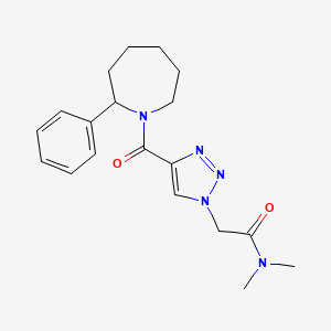 N,N-dimethyl-2-[4-(2-phenylazepane-1-carbonyl)triazol-1-yl]acetamide