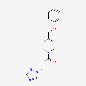 1-[4-(Phenoxymethyl)piperidin-1-yl]-3-(1,2,4-triazol-1-yl)propan-1-one