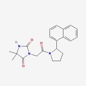 5,5-Dimethyl-3-[2-(2-naphthalen-1-ylpyrrolidin-1-yl)-2-oxoethyl]imidazolidine-2,4-dione