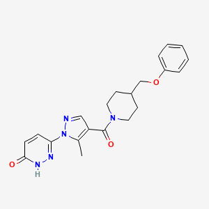 3-[5-methyl-4-[4-(phenoxymethyl)piperidine-1-carbonyl]pyrazol-1-yl]-1H-pyridazin-6-one