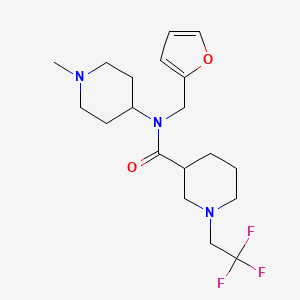 N-(furan-2-ylmethyl)-N-(1-methylpiperidin-4-yl)-1-(2,2,2-trifluoroethyl)piperidine-3-carboxamide