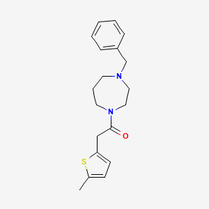 1-(4-Benzyl-1,4-diazepan-1-yl)-2-(5-methylthiophen-2-yl)ethanone