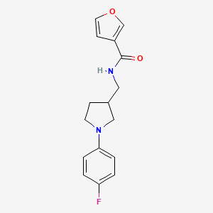 N-[[1-(4-fluorophenyl)pyrrolidin-3-yl]methyl]furan-3-carboxamide