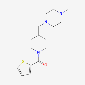 [4-[(4-Methylpiperazin-1-yl)methyl]piperidin-1-yl]-thiophen-2-ylmethanone