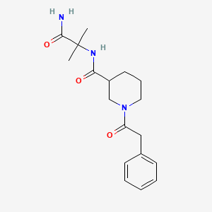 N-(1-amino-2-methyl-1-oxopropan-2-yl)-1-(2-phenylacetyl)piperidine-3-carboxamide