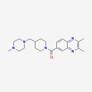 (2,3-Dimethylquinoxalin-6-yl)-[4-[(4-methylpiperazin-1-yl)methyl]piperidin-1-yl]methanone