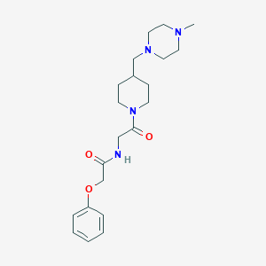 N-[2-[4-[(4-methylpiperazin-1-yl)methyl]piperidin-1-yl]-2-oxoethyl]-2-phenoxyacetamide