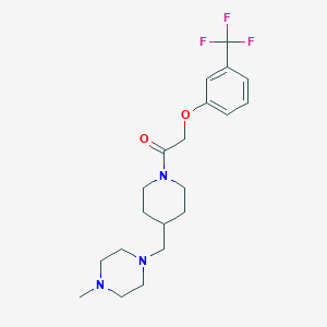 1-[4-[(4-Methylpiperazin-1-yl)methyl]piperidin-1-yl]-2-[3-(trifluoromethyl)phenoxy]ethanone