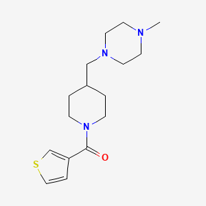 [4-[(4-Methylpiperazin-1-yl)methyl]piperidin-1-yl]-thiophen-3-ylmethanone