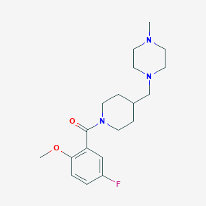 (5-Fluoro-2-methoxyphenyl)-[4-[(4-methylpiperazin-1-yl)methyl]piperidin-1-yl]methanone