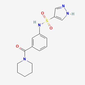 N-[3-(piperidine-1-carbonyl)phenyl]-1H-pyrazole-4-sulfonamide