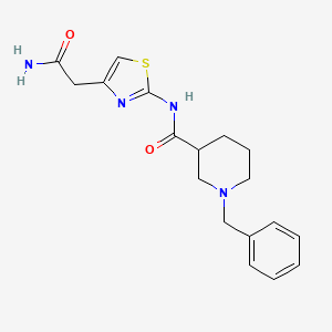 N-[4-(2-amino-2-oxoethyl)-1,3-thiazol-2-yl]-1-benzylpiperidine-3-carboxamide