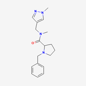 1-benzyl-N-methyl-N-[(1-methylpyrazol-4-yl)methyl]pyrrolidine-2-carboxamide