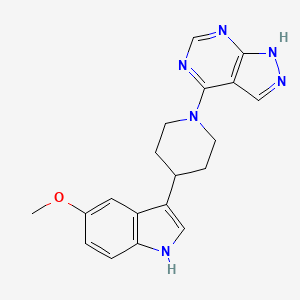 4-[4-(5-methoxy-1H-indol-3-yl)piperidin-1-yl]-1H-pyrazolo[3,4-d]pyrimidine